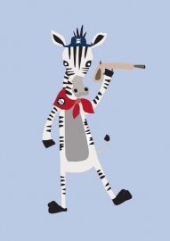 A4 | Crazy zebra