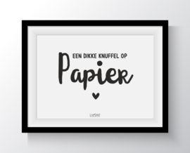 Knuffel op papier