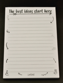 The best ideas start here notitieboek (A6)