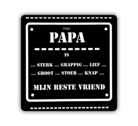 Kaart (blik) - Mijn papa is .. mijn beste vriend