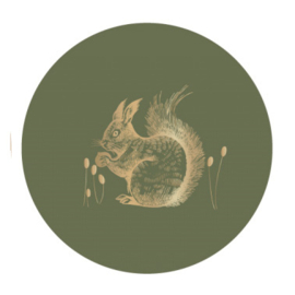 Sticker Eekhoorn met goudfolie | 55mm