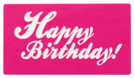 Happy Birthday roze 45x25 mm