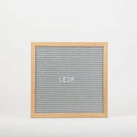 Letterbord grijs - 30x30