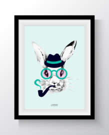 A5 - Hipster bunny groen