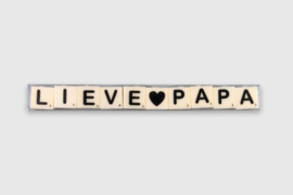 Letterkaarsjes in verpakking - Lieve papa