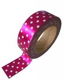 Masking tape roze witte dots