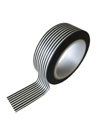 Masking tape small black and white stripes