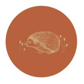 Sticker Egel met goudfolie | 55mm