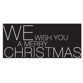We wish you a merry christmas zwart