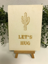 A6 | Houten kaart - Let's Hug