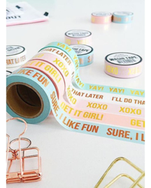 Masking tape roze XOXO