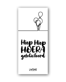 Kadolabel | Hiep hiep hoera gefeliciteerd