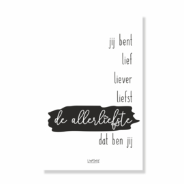 Kadokaart | Jij ben lief liever liefst