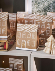 Adventskalender met huisjes