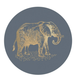 Sticker Olifant met goudfolie | 55mm
