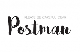 Please be careful dear postman | 85x55mm