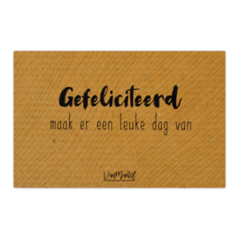 Kadokaart (kraft) | Gefeliciteerd