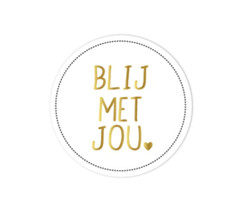 Sticker blij met jou | 45 mm