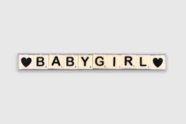 Letterkaarsjes in verpakking - Baby girl