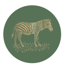 Sticker Zebra met goudfolie | 55mm