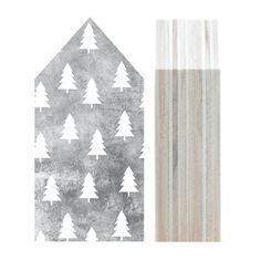 Huisje hout | Kerstboompatroon grijs maat M