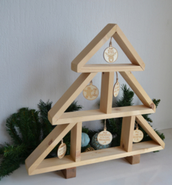 Houten kerstbal - our family