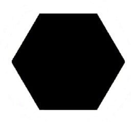 Sluitzegel hexagon | 43 mm (zwart)