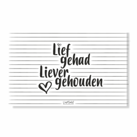 Kadokaart | Lief gehad, liever gehouden