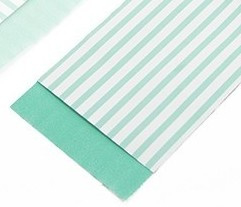 mint stripes 7 x 13 cm