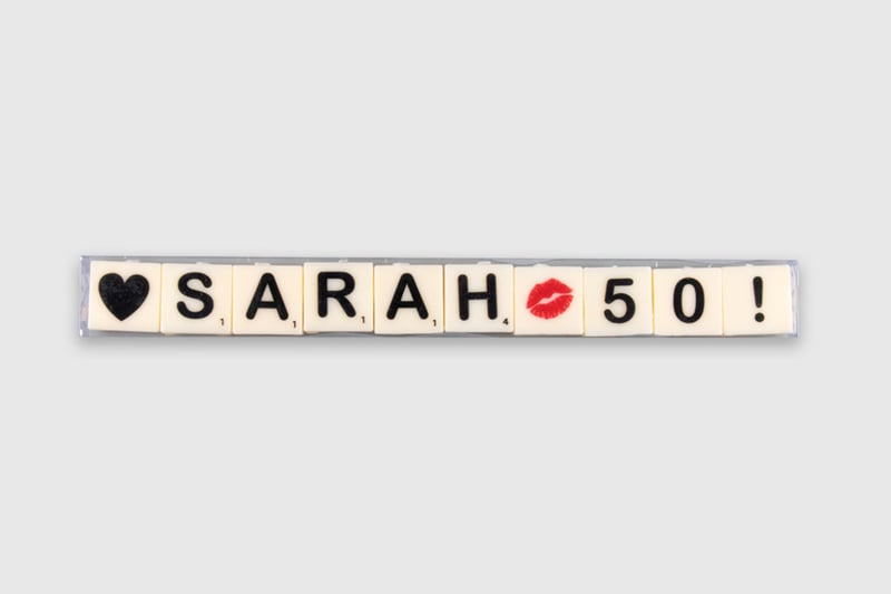 Letterkaarsjes in verpakking - Sarah 50