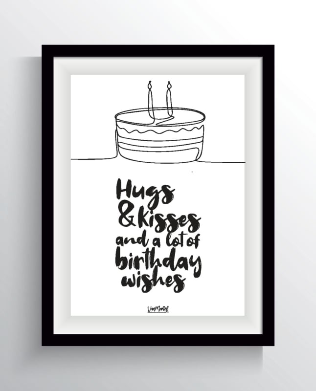 Hugs and kisses (one line)