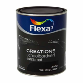 Flexa Creations schoolbordenverf extra mat - Zwart - 1 liter