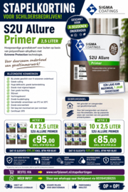 STAPELKORTING - Sigma S2U Allure Primer - 4 maal 2,5 Liter WIT