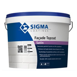 Sigma Facade Topcoat Satin - wit - 1 liter