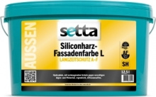 Setta Siliconharz-Fassadenfarbe L- BUITENLATEX - donkere kleur - 5 liter