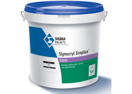 Sigmacryl Ecoplus Satin - wit - 5 liter