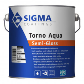 Sigma Torno Aqua Semi-Gloss - Ongeveer RAL 6006 Olijfgrijs - 2,5 liter