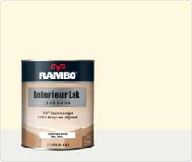 RAMBO INTERIEUR - VLOER LAK DEKKEND ZIJDEGLANS - Cremewit RAL 9001 - 0,75 liter
