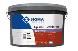 Sigma Aquadur Deckfarbe Seidenmatt - Wit - 12,5 liter