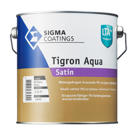 SIgma Tigron Aqua Satin - WIT - 2,5 liter SCHADEBLIK - Vergelijkbaar Sigma S2U Nova Satin