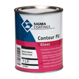 Sigma Contour PU Gloss - KNAL ORANJE - 1 liter - TERPENTINEBASIS