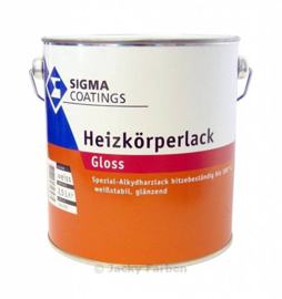 Sigma Radiatorlak Gloss WIT - Heizkörperlack Gloss - 2.5 liter - 180 C bestendige lak