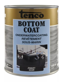 Tenco Bottomcoat Zwart - 1 liter - Onder de waterlijn boten, steigers, damwanden etc.