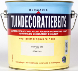 Hermadix Tuindecoratiebeits 717 Taupe White - 0.75 liter