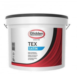 Glidden Professional TEX Satin - Zwart - 5 liter