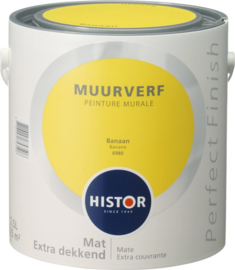 Histor Perfect Finish Muurverf Mat - banaan6980 - 2,5 Liter