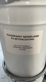 PU betoncoating - RAL 7047 telegrijs 4 - 20 liter BINNEN en BUITEN