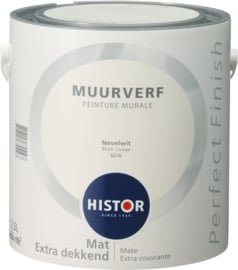 Histor Perfect Finish Muurverf Mat - Nevelwit 6216 - 2,5 Liter