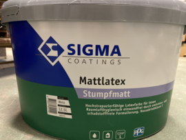 Sigma Mattlatex Stumpfmatt - WIT - 12,5 liter