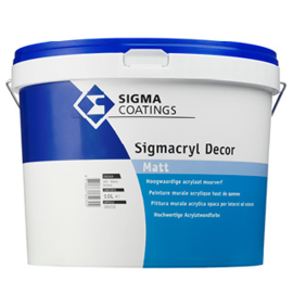 SIGMACRYL Decor MAT - SIGMA muurverf - WIT - 1 liter - SCHROBVAST
